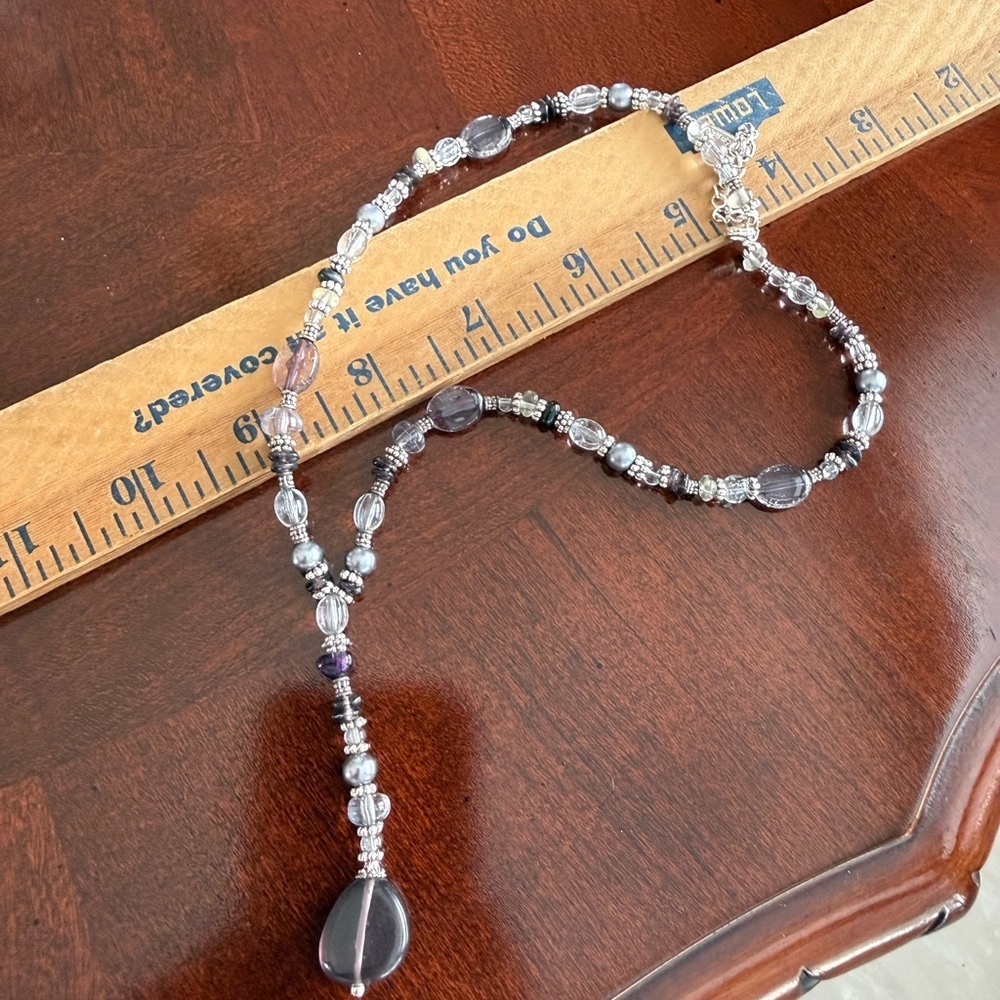Napier Purple Silver Tone Necklace